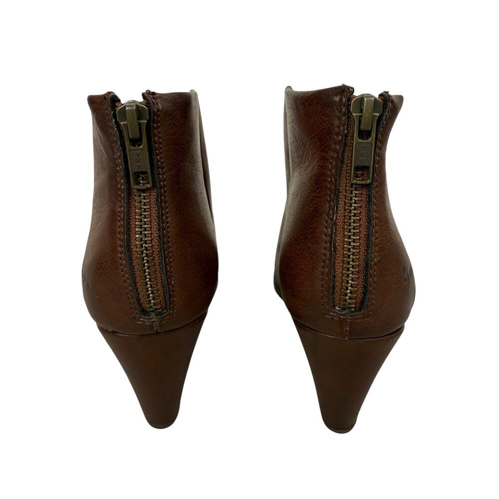 B.O.C. Born Boots Womens 6 Brown Cushioned Macey Zip Up Almond Toe Heeled Bootie - Picture 3 of 10